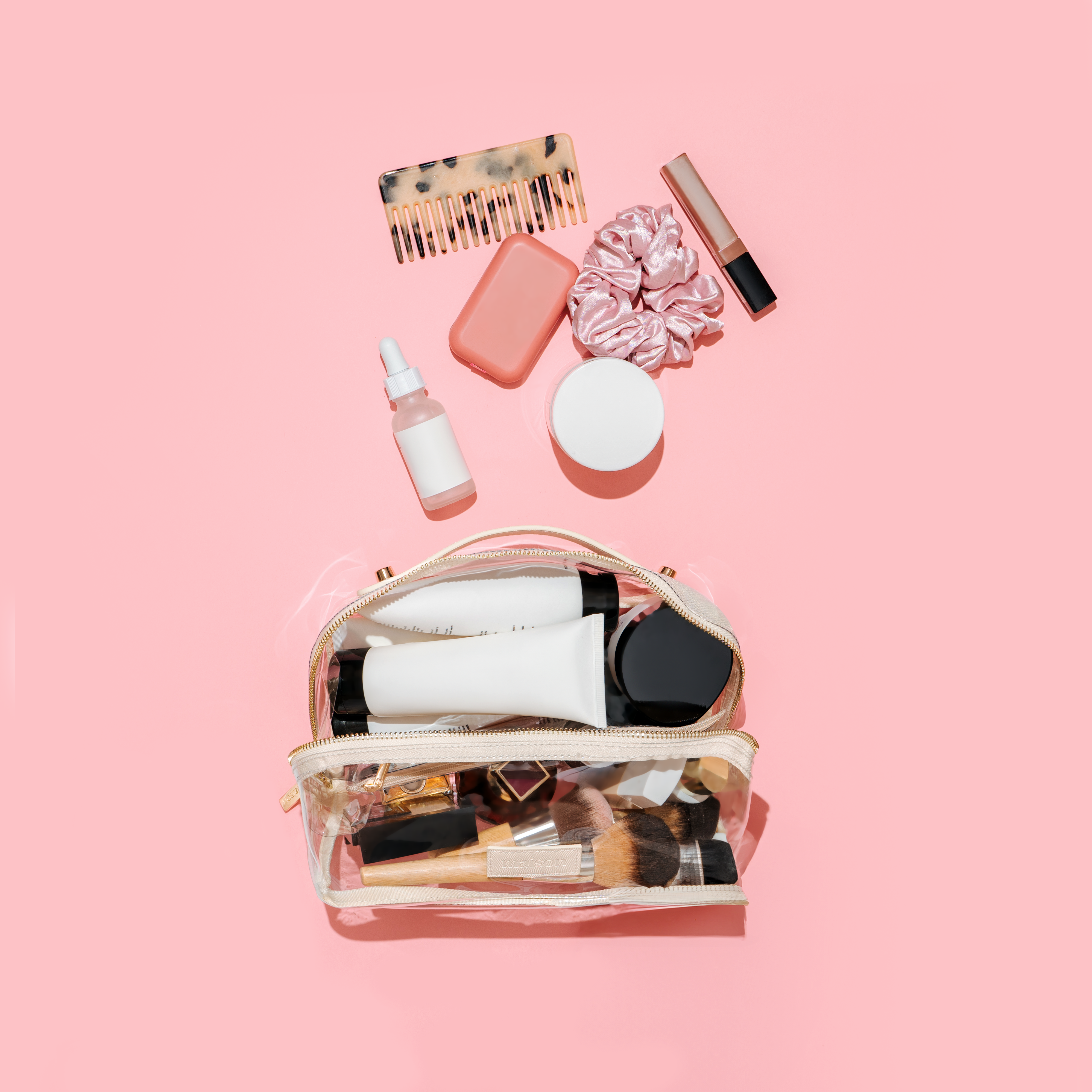 CASEY | Clear Flat Lay Makeup Bag