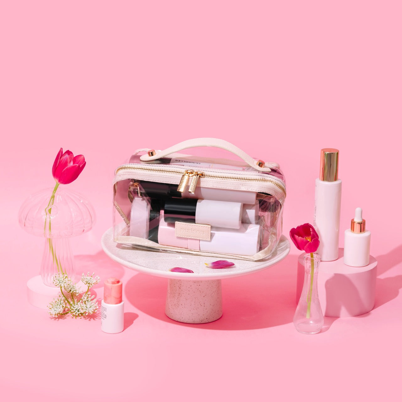 CASEY | Clear Flat Lay Makeup Bag