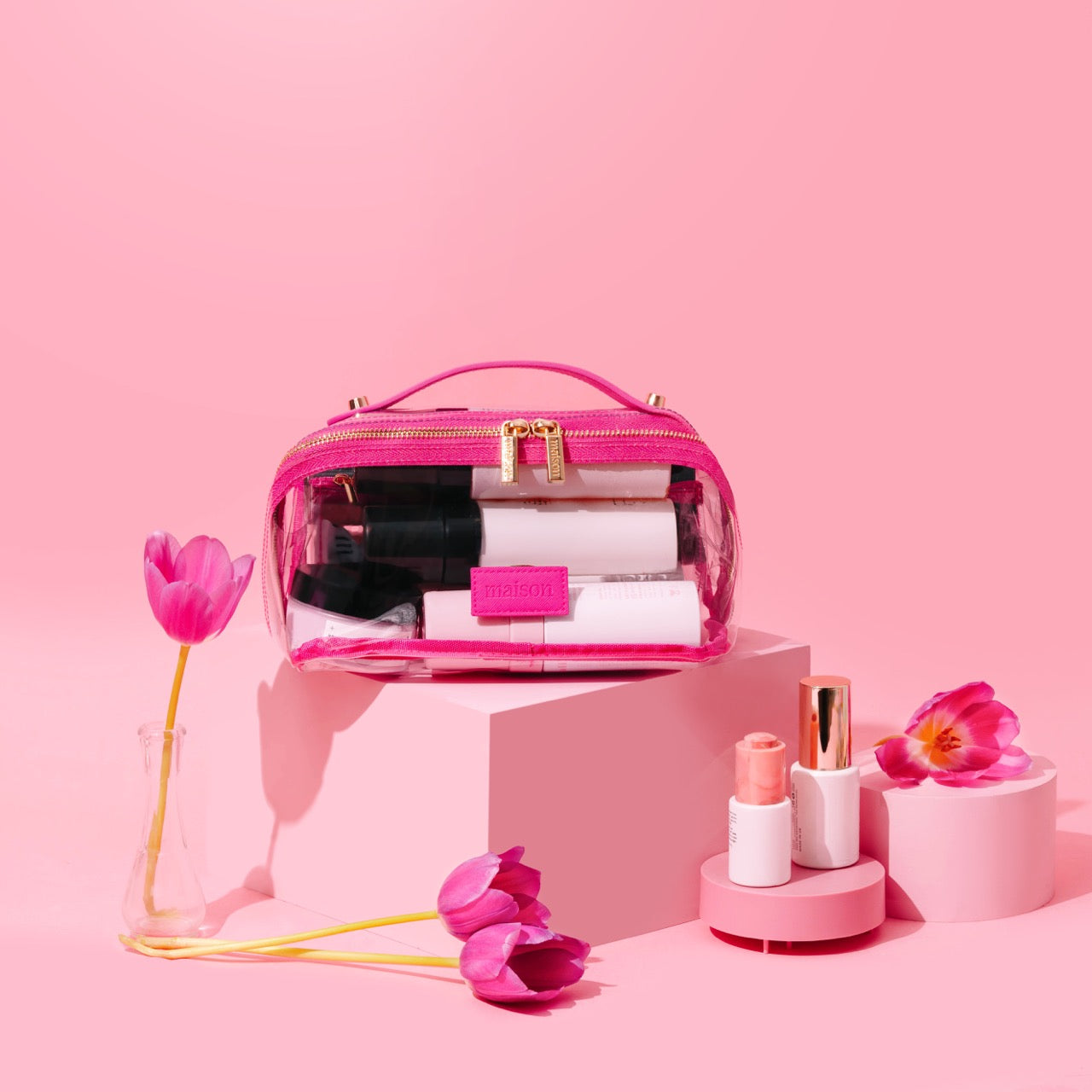 CASEY | Clear Flat Lay Makeup Bag