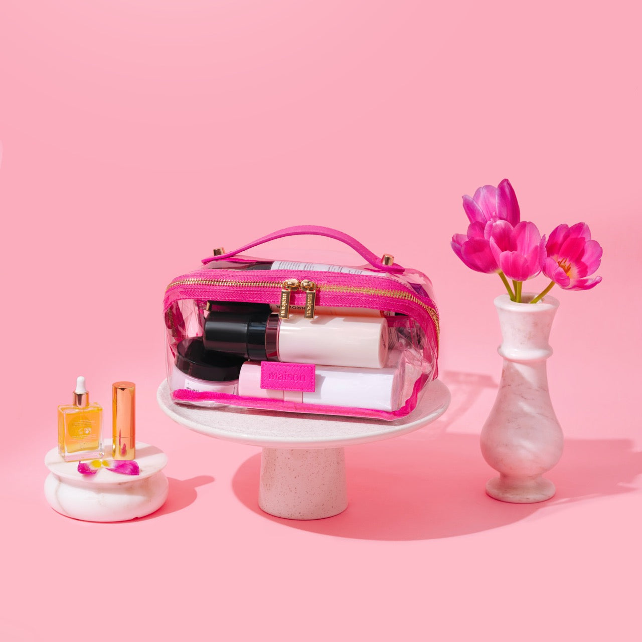 CASEY | Clear Flat Lay Makeup Bag