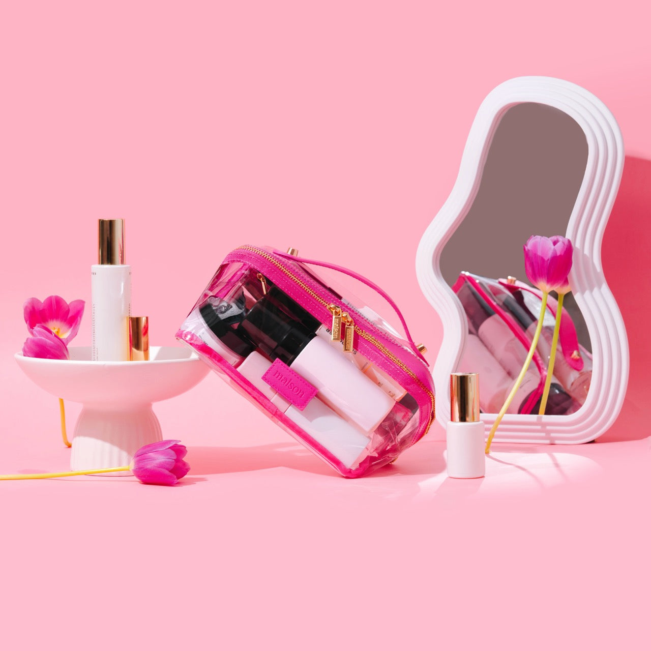 CASEY | Clear Flat Lay Makeup Bag