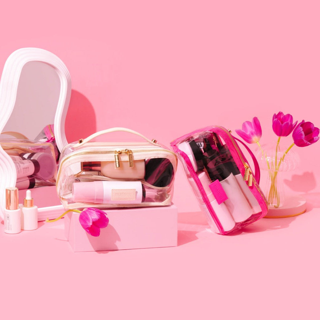 CASEY | Clear Flat Lay Makeup Bag