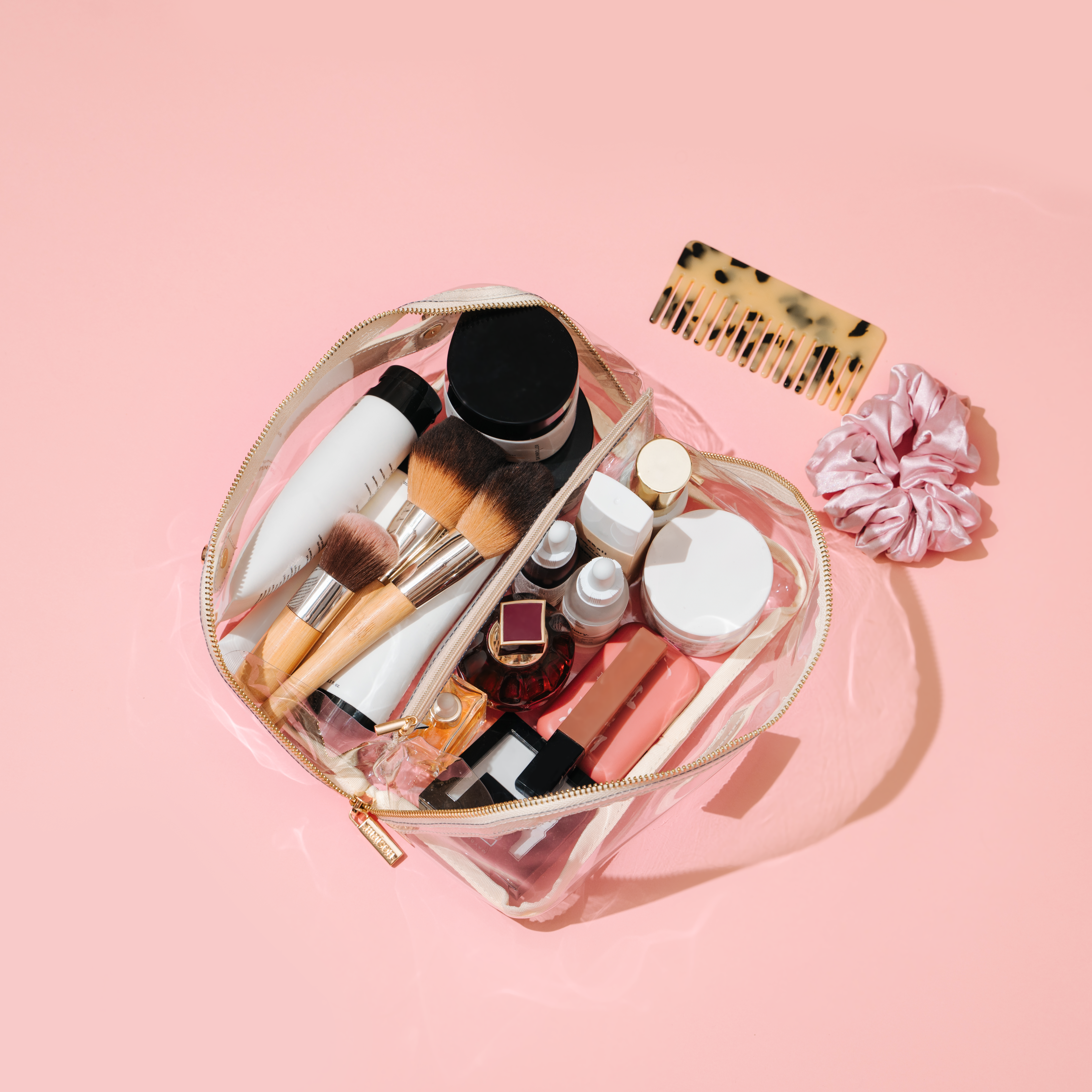 CASEY | Clear Flat Lay Makeup Bag
