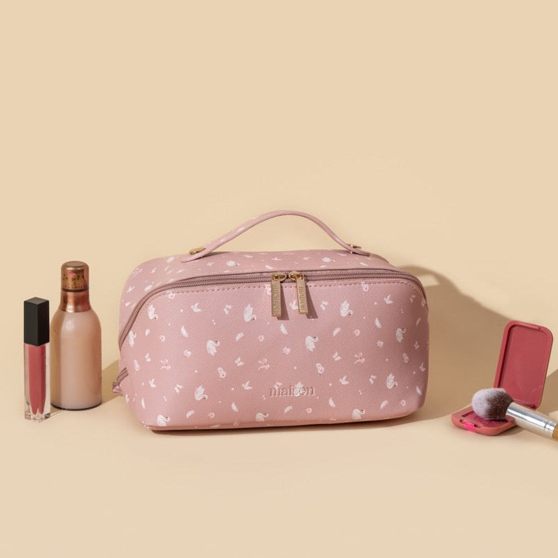 Pink floral travel bag 